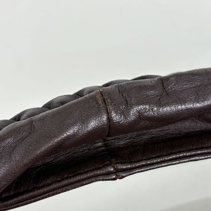 Bottega Veneta Intrecciato Shoulder Bag Hobo Leather Brown