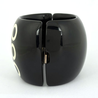 Chanel Logo Bangle Bangles Plastic Black