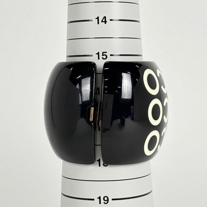 Chanel Logo Bangle Bangles Plastic Black