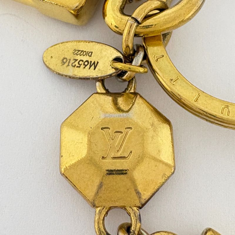 Louis Vuitton LV Facet Key Ring Key Holder Gold Plated