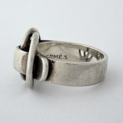 Hermes Duzano Ring Metal Silver