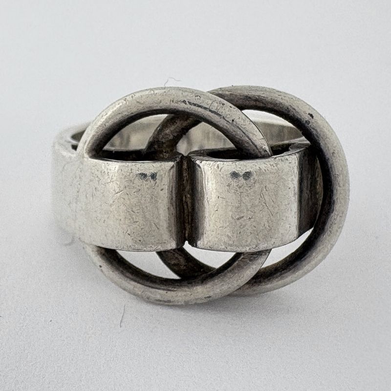 Hermes Duzano Ring Metal Silver