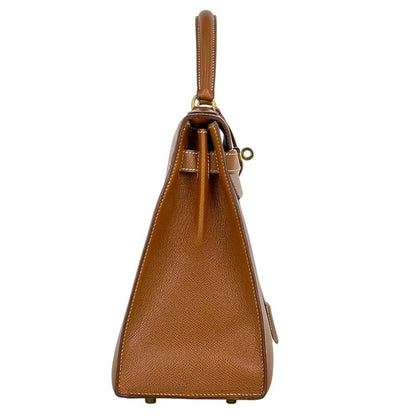 Hermes Kelly 32 Outside Sewing 2-Way Shoulder Bag Courchevel Gold V