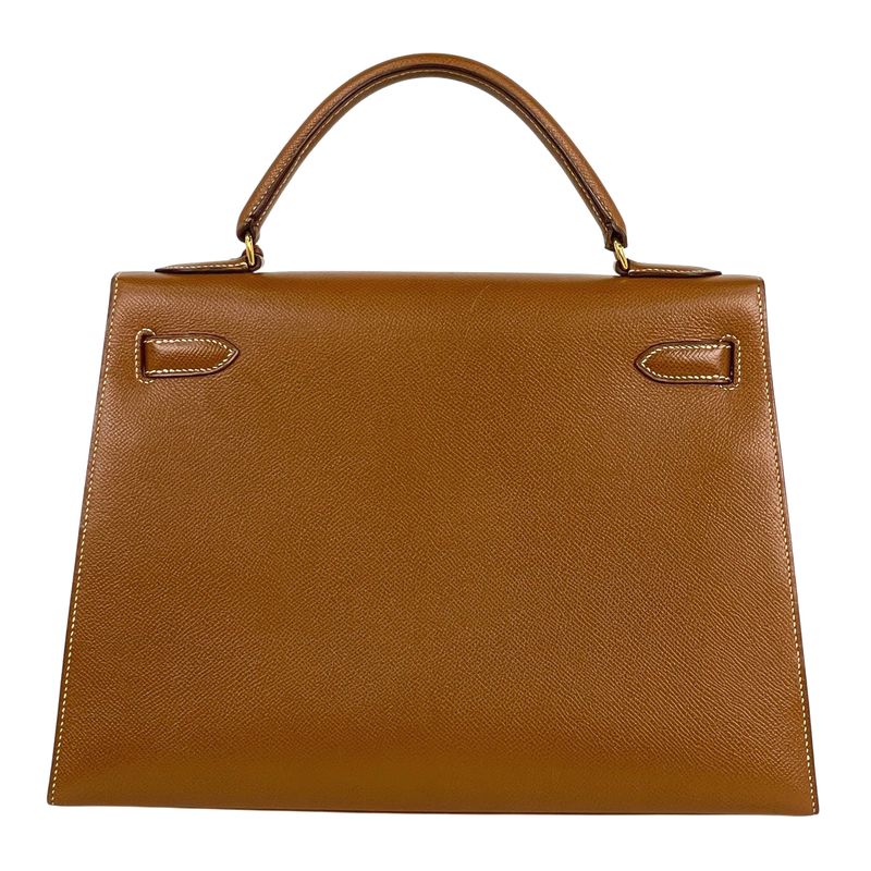Hermes Kelly 32 Outside Sewing 2-Way Shoulder Bag Courchevel Gold V