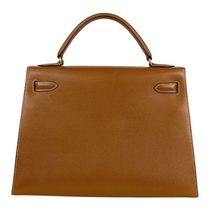 Hermes Kelly 32 Outside Sewing 2-Way Shoulder Bag Courchevel Gold V