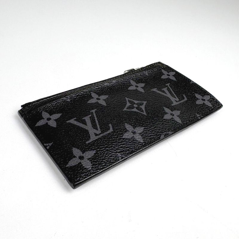 Louis Vuitton Coin Card Holder Card Case Taiga Monogram Eclipse