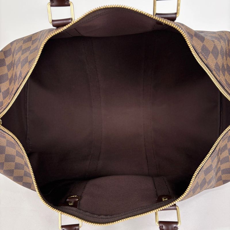 Louis Vuitton Keepall 50 Travel Boston Bag Damier Brown
