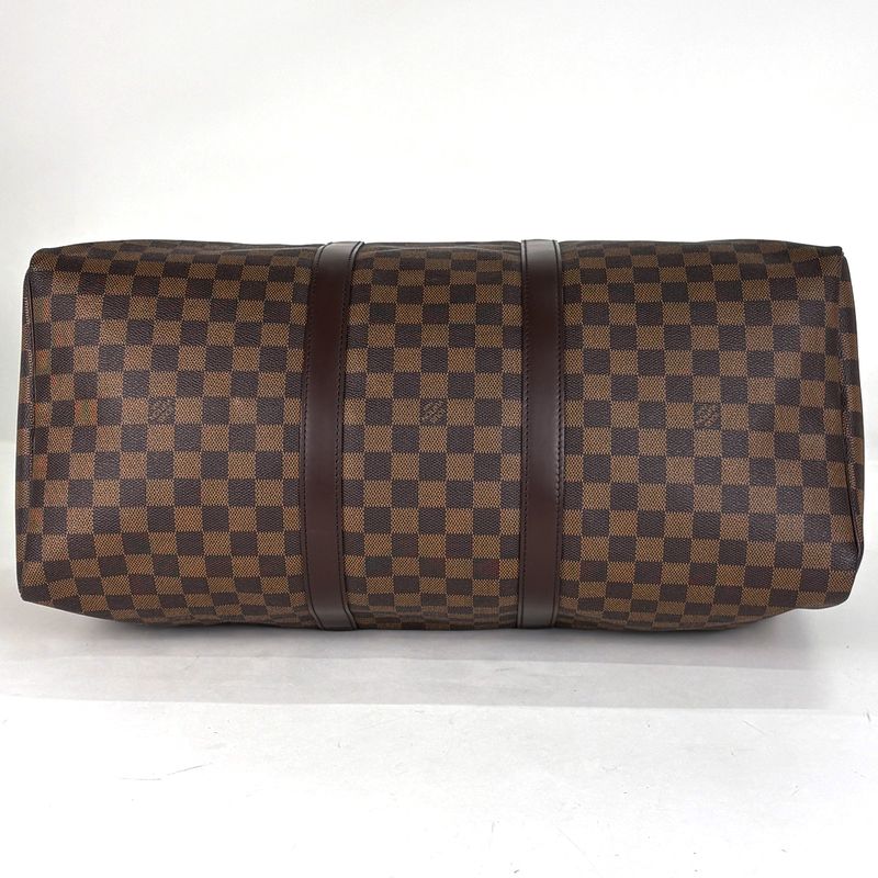 Louis Vuitton Keepall 50 Travel Boston Bag Damier Brown