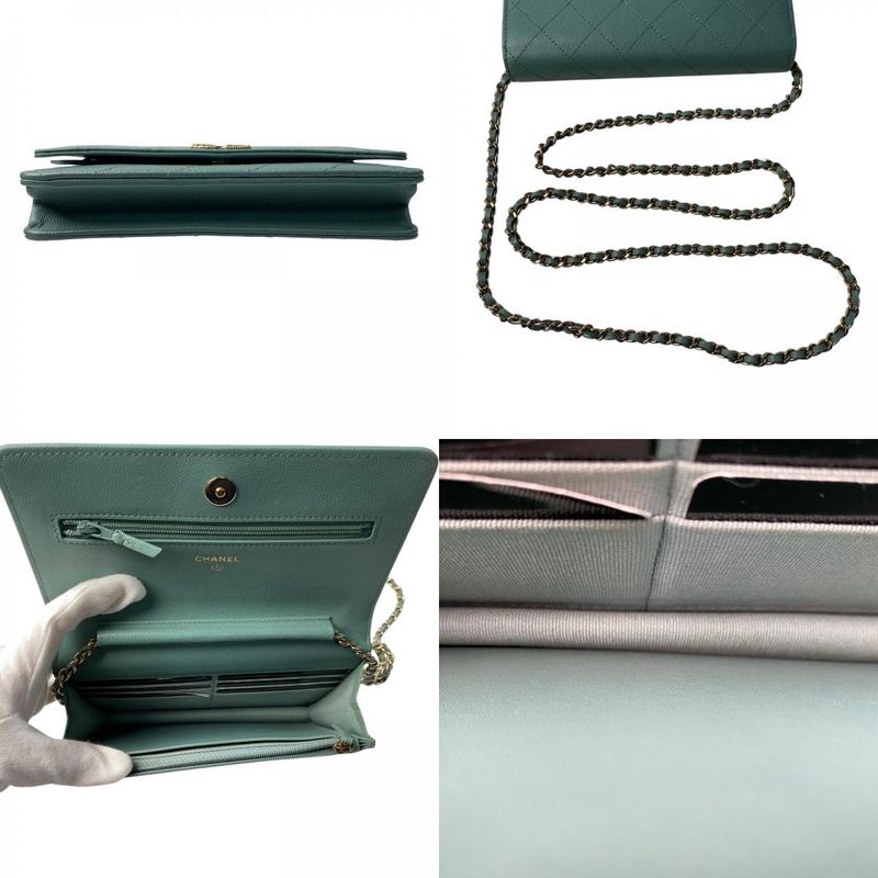 Chanel Chain Wallet Caviar Leather