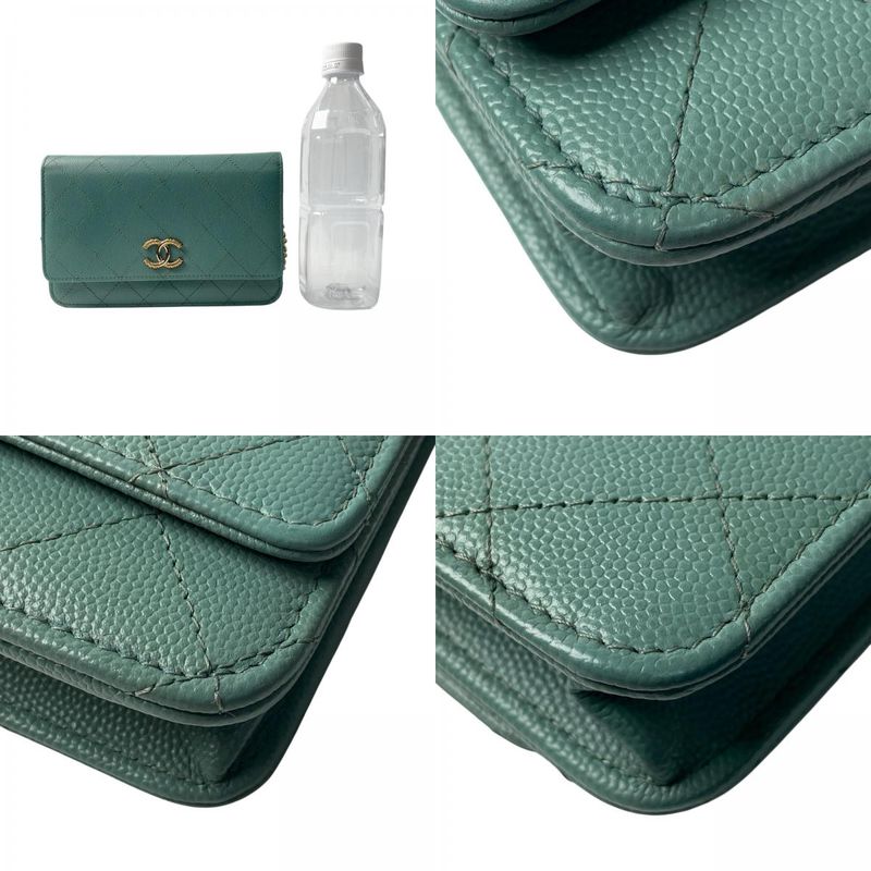 Chanel Chain Wallet Caviar Leather