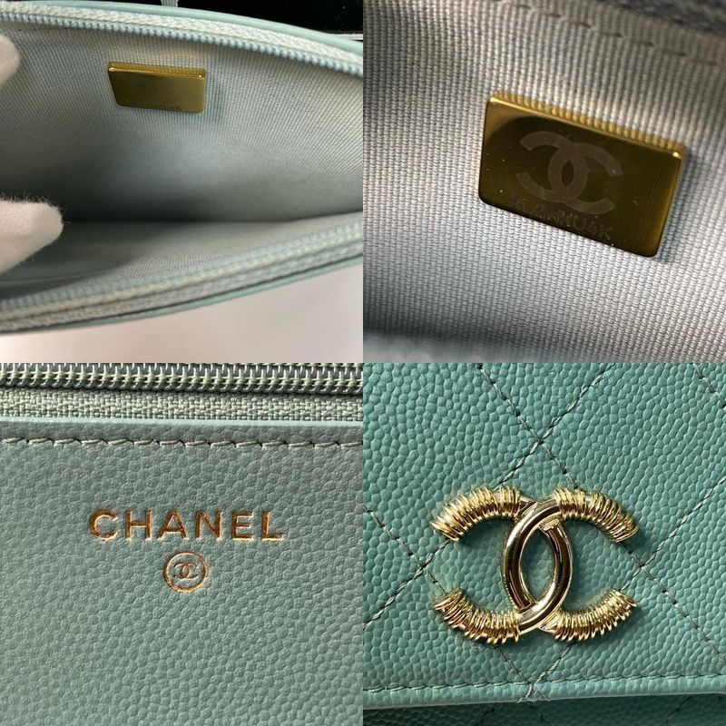 Chanel Chain Wallet Caviar Leather