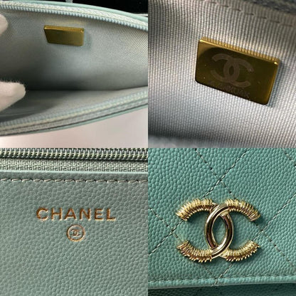 Chanel Chain Wallet Caviar Leather