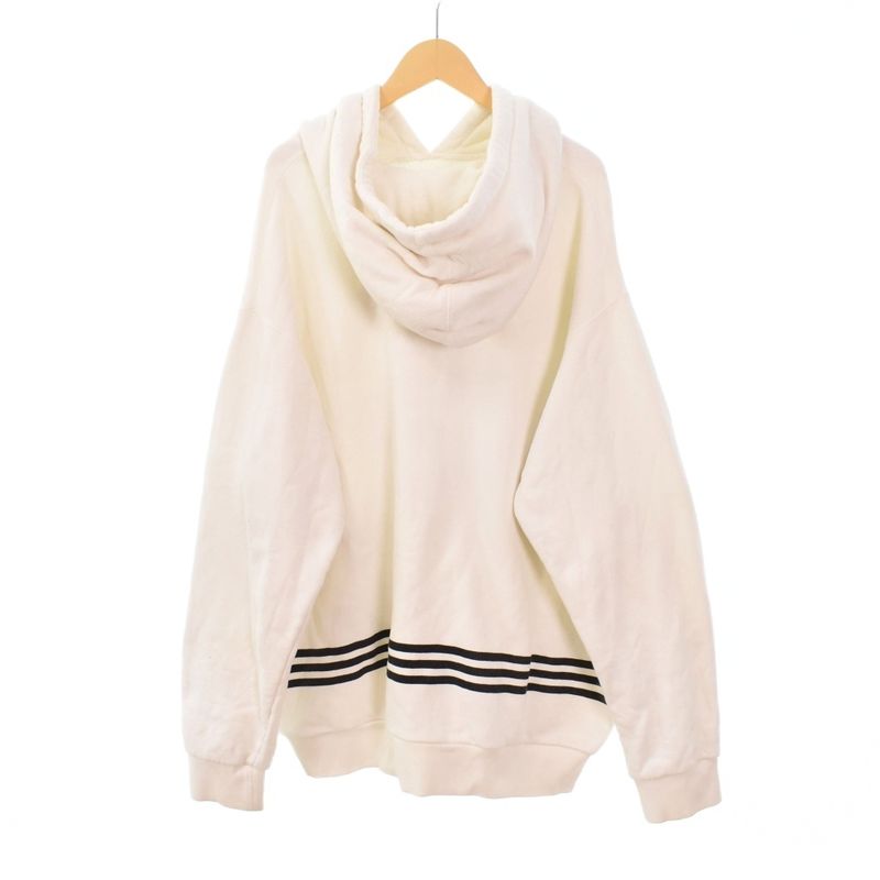 Gucci Adidas Logo Sweatshirt Pullover Hoodie L White