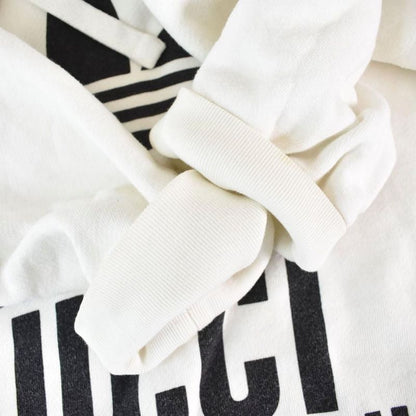 Gucci Adidas Logo Sweatshirt Pullover Hoodie L White