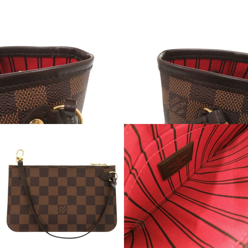 Louis Vuitton Damier with Neverfull PM Pouch Cerise Tote LV