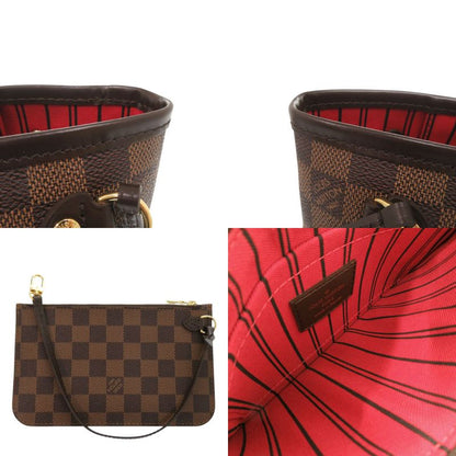 Louis Vuitton Damier with Neverfull PM Pouch Cerise Tote LV