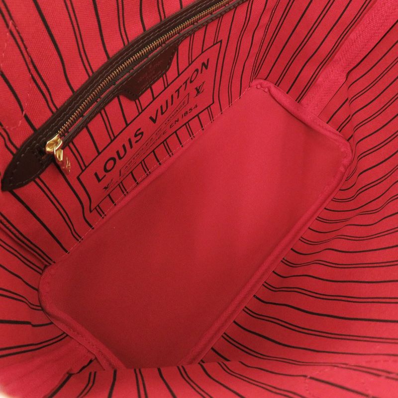 Louis Vuitton Damier with Neverfull PM Pouch Cerise Tote LV