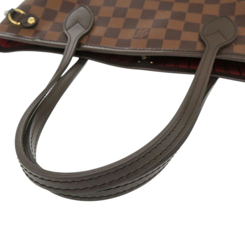 Louis Vuitton Damier with Neverfull PM Pouch Cerise Tote LV