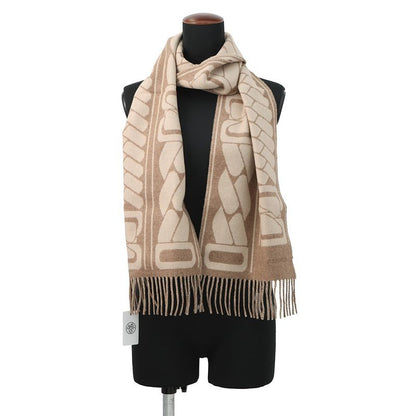 Hermes Scarf Click Se Nue Cashmere Shawl Marron-glace Cles