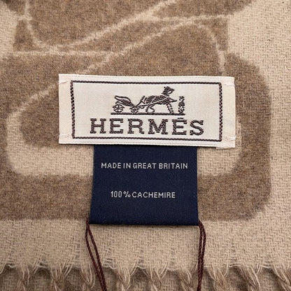 Hermes Scarf Click Se Nue Cashmere Shawl Marron-glace Cles