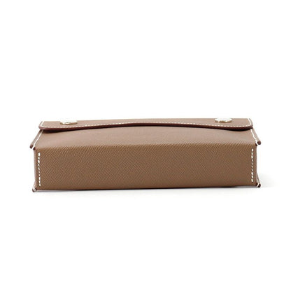 Hermes Shoulder Wallet Nap to Go Etoupe Silver Epsom