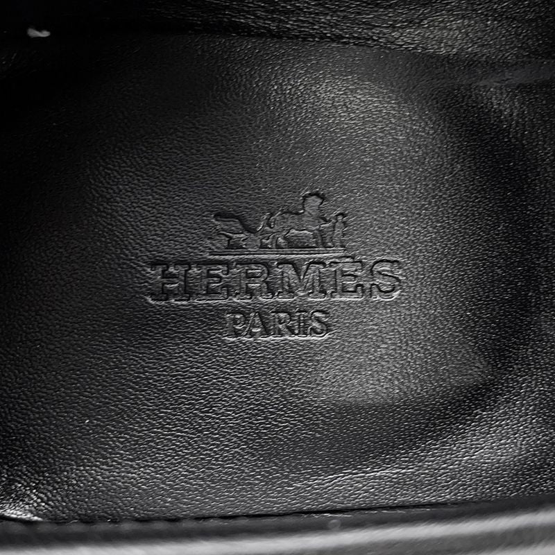 Hermes Moccasins Royale Leather 35.5 Shoes Black