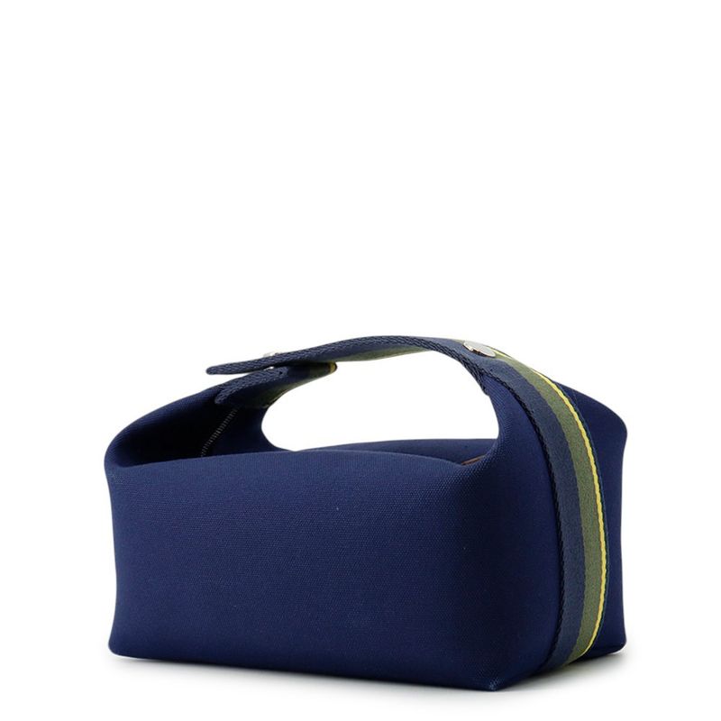 Hermes Pouch Bric-a-Brac PM Pavillon Marine Silver Canvas