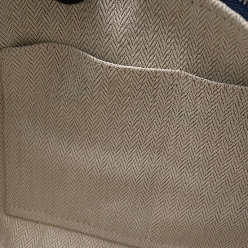 Hermes Pouch Bric-a-Brac PM Pavillon Marine Silver Canvas