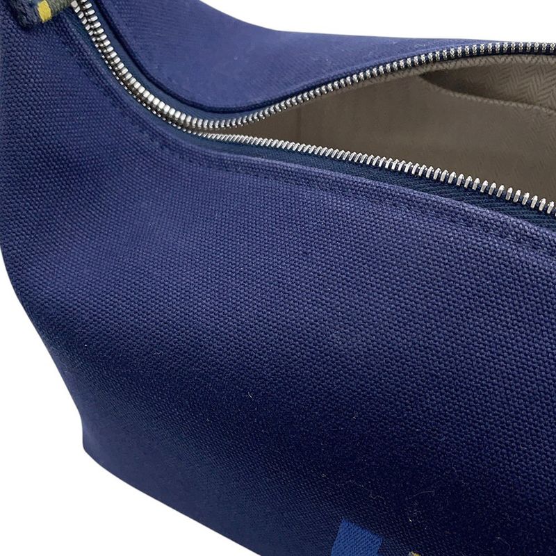 Hermes Pouch Bric-a-Brac PM Pavillon Marine Silver Canvas