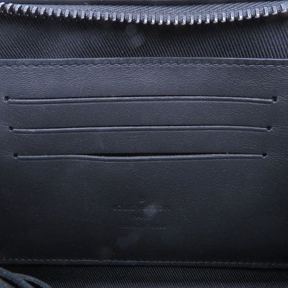 Louis Vuitton Shoulder Bag Grain Calf Leather LV Aerogram Alpha Wearable Wallet Noir Black