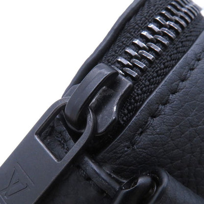 Louis Vuitton Shoulder Bag Grain Calf Leather LV Aerogram Alpha Wearable Wallet Noir Black