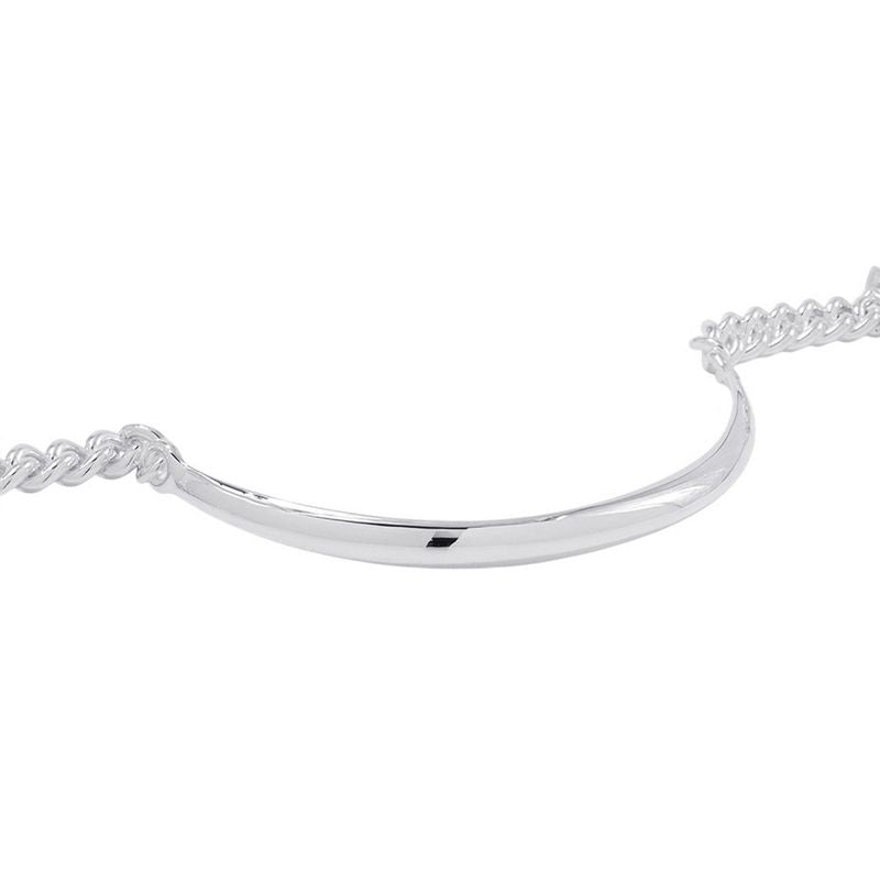 Hermes Necklace Book le Inflexible Silver GM 42