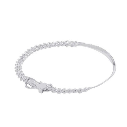 Hermes Necklace Book le Inflexible Silver GM 42