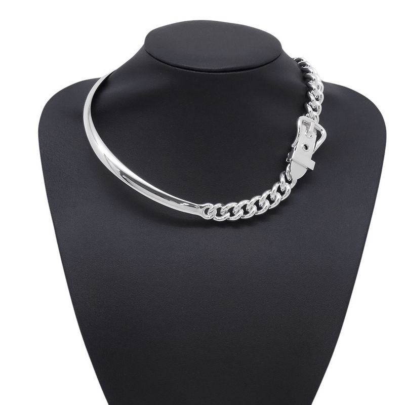 Hermes Necklace Book le Inflexible Silver GM 42