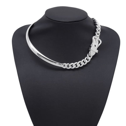 Hermes Necklace Book le Inflexible Silver GM 42