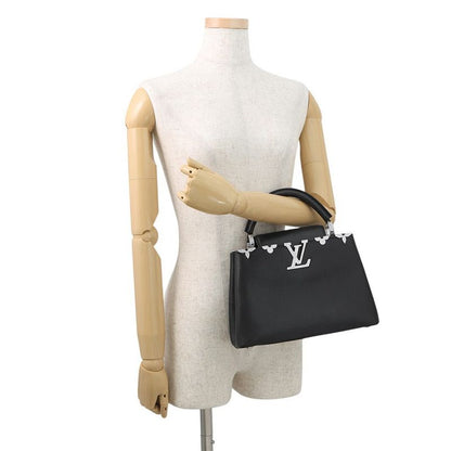Louis Vuitton Handbag Smooth Scarf Leather Swarovski Capucines BB 2-Way Noir Black