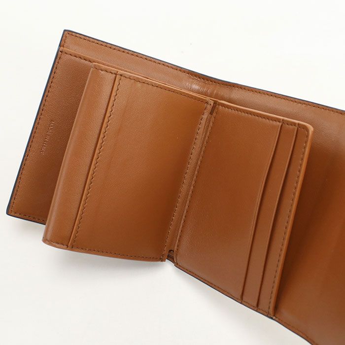 Celine Small Flap Wallet Triomphe Trifold Raffia Leather