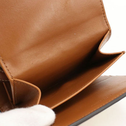 Celine Small Flap Wallet Triomphe Trifold Raffia Leather