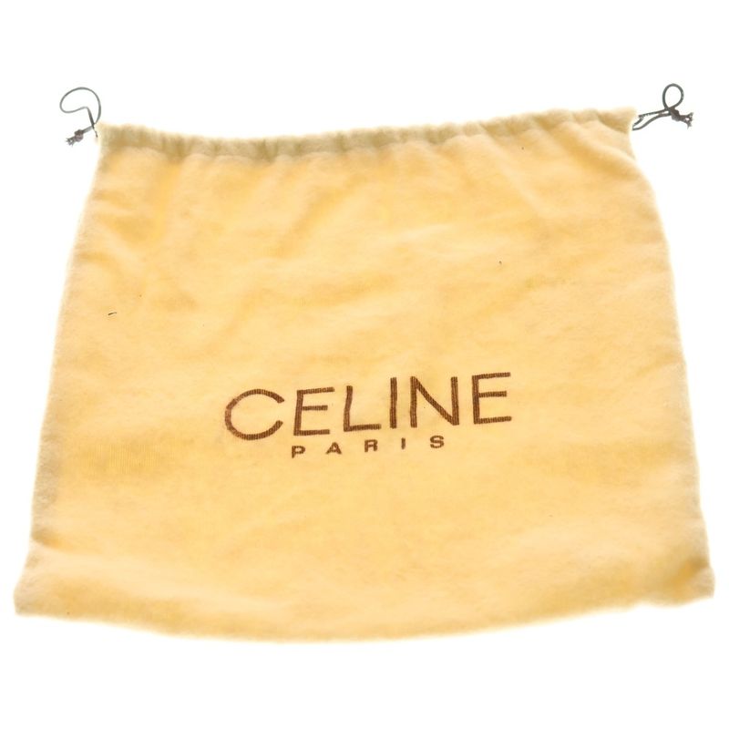 Celine Macadam Triomphe Leather Shoulder Bag Brown