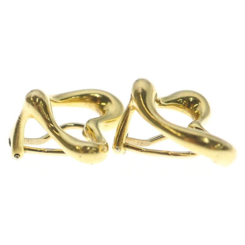 Tiffany & Co. Elsa Peretti Open Heart Earrings Yellow Gold