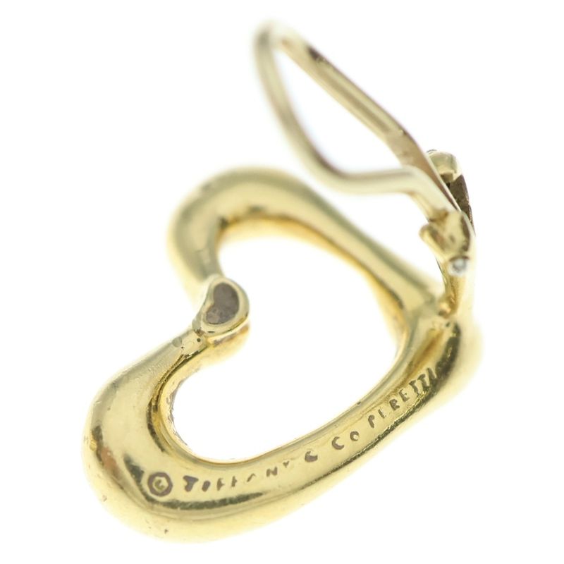 Tiffany & Co. Elsa Peretti Open Heart Earrings Yellow Gold