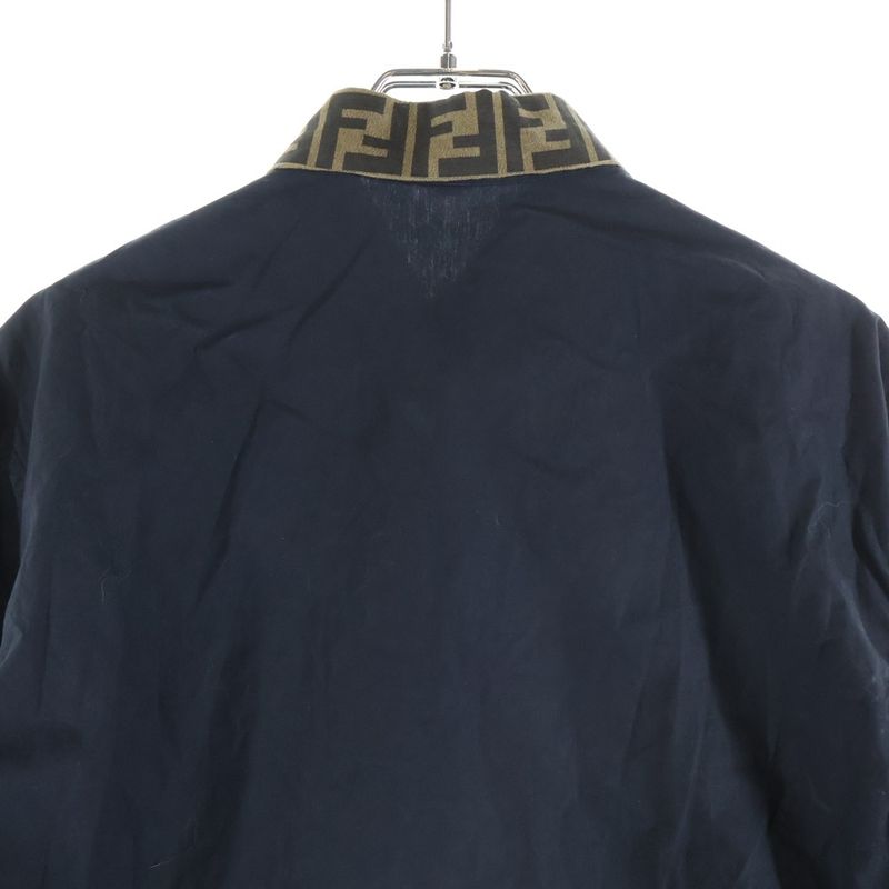 Fendi Zucca Silk Color Long Sleeve Shirt Black
