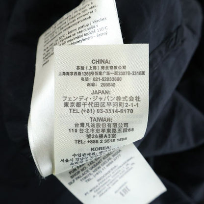 Fendi Zucca Silk Color Long Sleeve Shirt Black