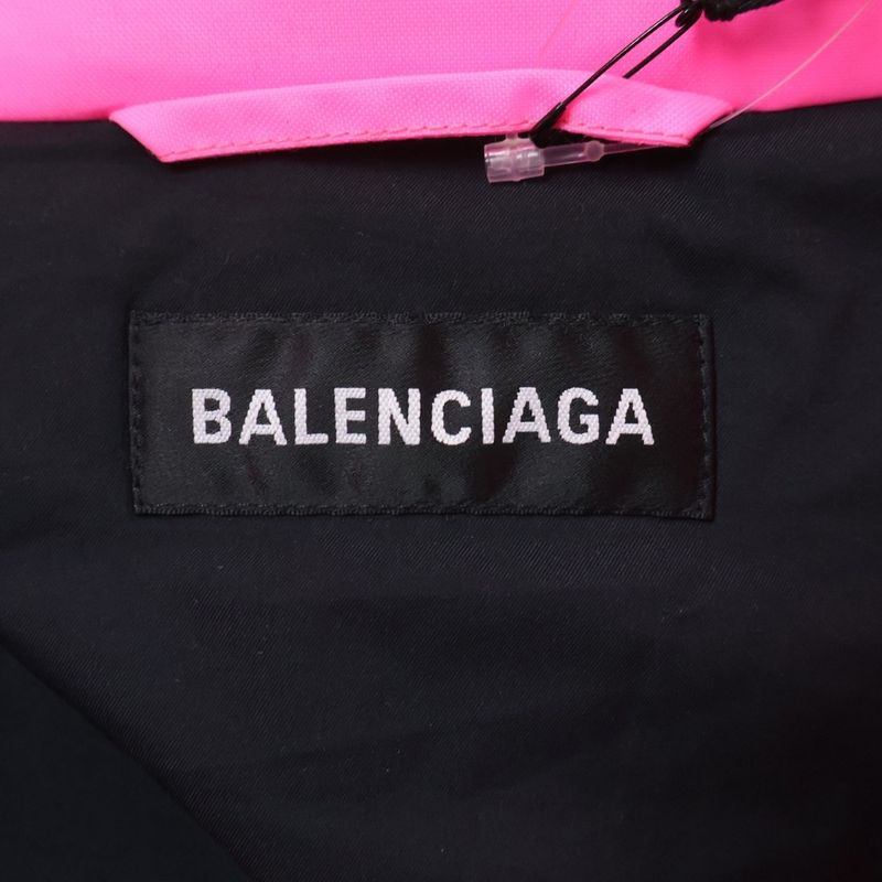 Balenciaga Nylon Pulled Nylon Patted Jacket Pink