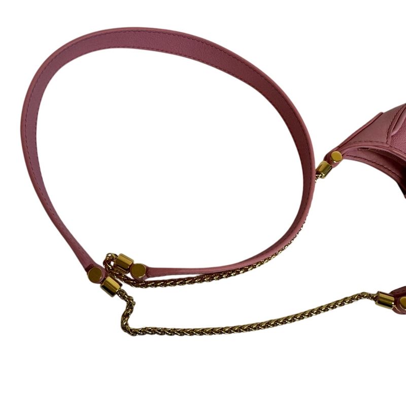 Bvlgari Micro Chain Shoulder Bag Snake Ellipse Pink