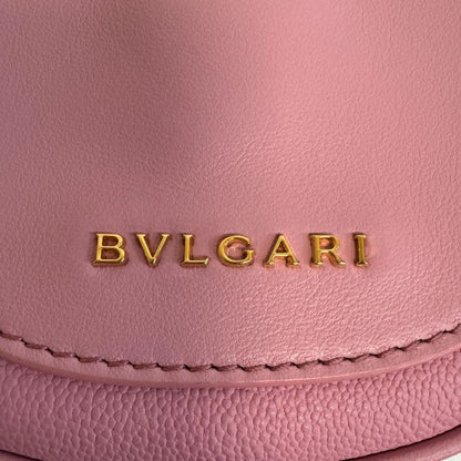 Bvlgari Micro Chain Shoulder Bag Snake Ellipse Pink