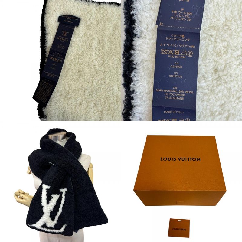 Louis Vuitton Confit Muffler Black Scarf