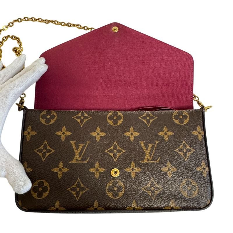 Louis Vuitton 2-Way Chain Shoulder Pochette Felicity Bag