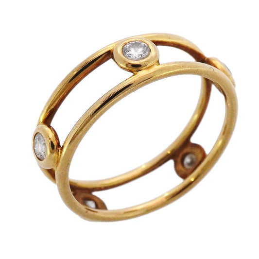 Tiffany & Co. Ring Double Wire 18K Yellow Gold Diamond