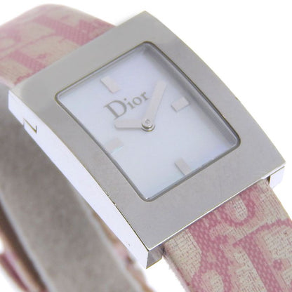 Dior Christian Maris Stainless Steel Leather Quartz Analog